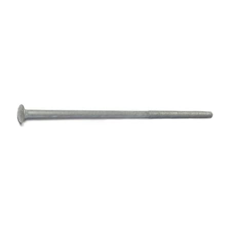 Midwest Fastener Carriage Bolt, Square Neck, 13 (Coarse), 16 in L, Steel, Hot Dipped Galvanized, 25 PK 50254